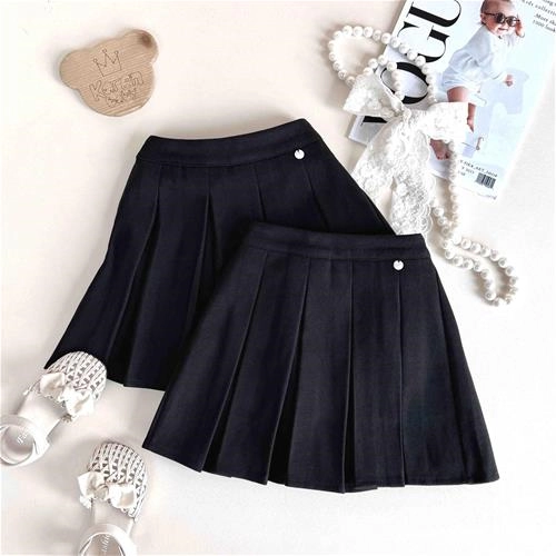 دامن پیلسه ای مشکی 4 سال تا 12 سال کد 10160