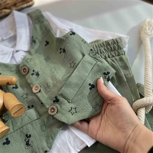 سه تیکه جلیقه میکی 6 ماه تا 18 ماه کد 205196