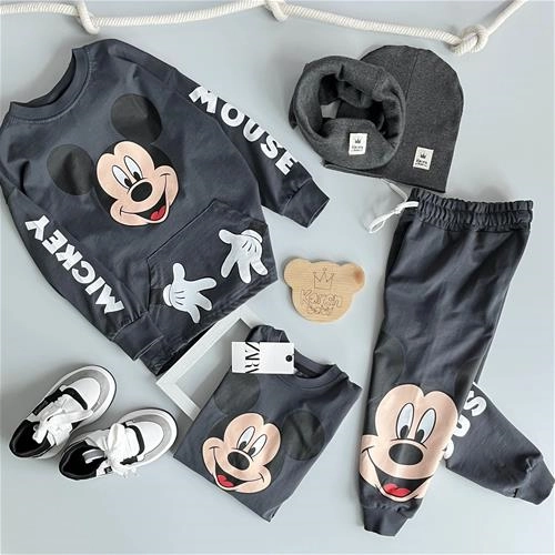 دوتیکه بلوز شلوار(zara)طرح میکی2 سال تا 8 سال کد 181321