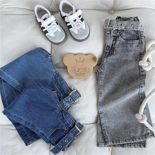 شلوار جین بگ کمردار  2 سال تا 11 سال کد شلوار 211559-211560