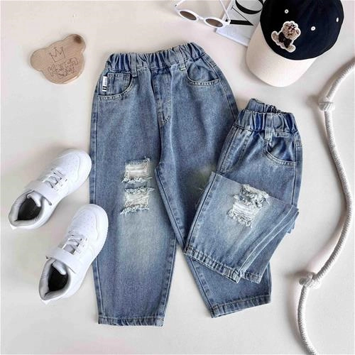 شلوار جین مام زاپدار  1 سال تا 5 سال کد 10167