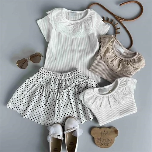 شورتک دامنی خال خالی 3 سال تا 8 سال کد 206297