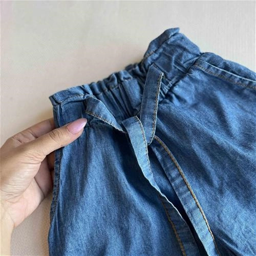 شلوارک لی کمردار 3 سال تا 14 سال کد 161348