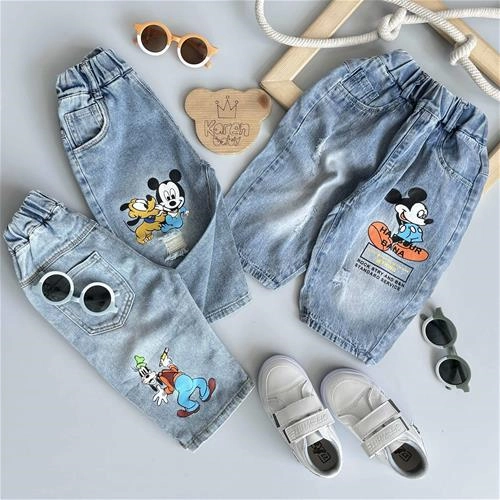 شلوارک جین میکی 3 سال تا 8 سال کد 192127