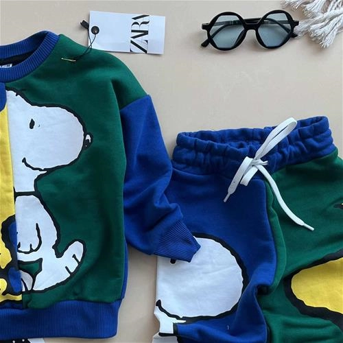 دوتیکه بلوز شلوار Zara طرح اسنوپی 2 سال تا 8 سال کد 171336