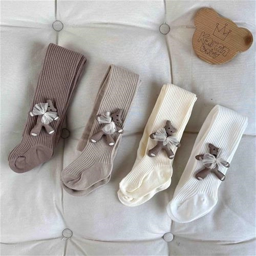 جوراب شلواری بچگانه کبریتی طرح خرسی 6 ماه تا 4 سال کد9684