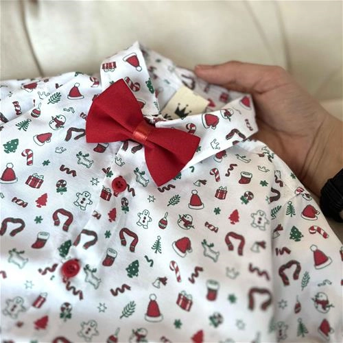 چهارتیکه بلوز شلوار کریسمسی 1 سال تا 8 سال کد 211376-211377