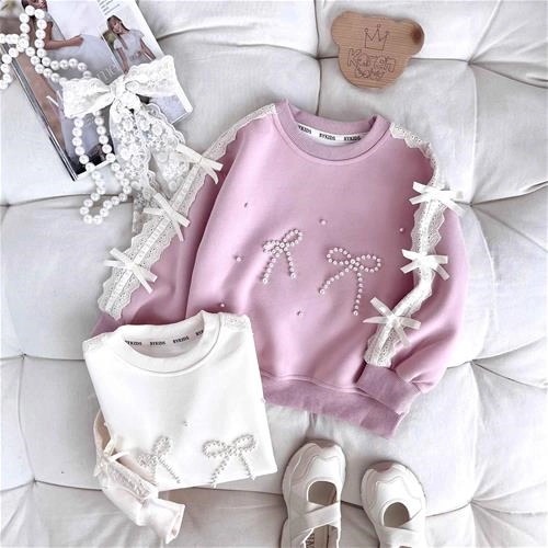 بلوز پاپیون مرواریدی 6 سال تا 10 سال کد 9910