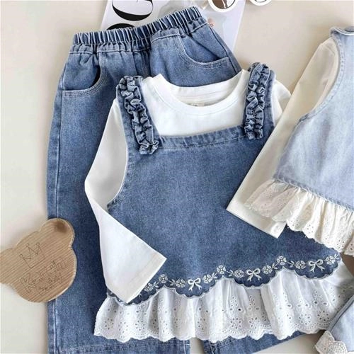 سه تیکه جین 2 سال تا 6 سال کد 10211