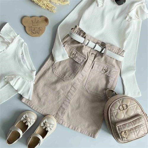 دامن کتان عاطفه 6 سال تا 10 سال کد 205351