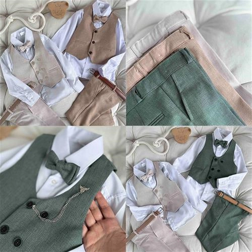 چهارتیکه جلیقه شلوار 5 سال تا 8 سال کد 211429