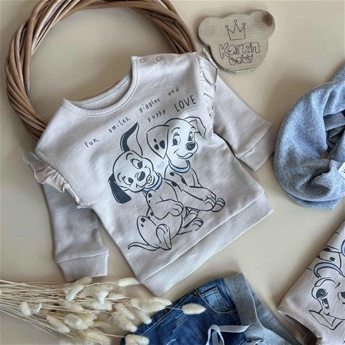 بلوز داخل کرکی طرح سگ خالدار 0 تا 18 ماه کد 171260