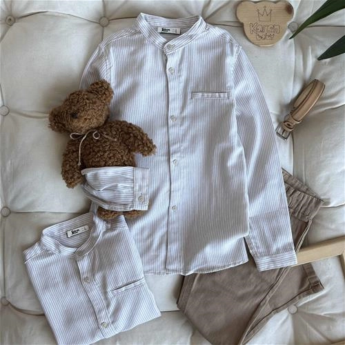 پیراهن راه راه یقه دیپلمات 9 سال‌ تا 15 سال کد 212135