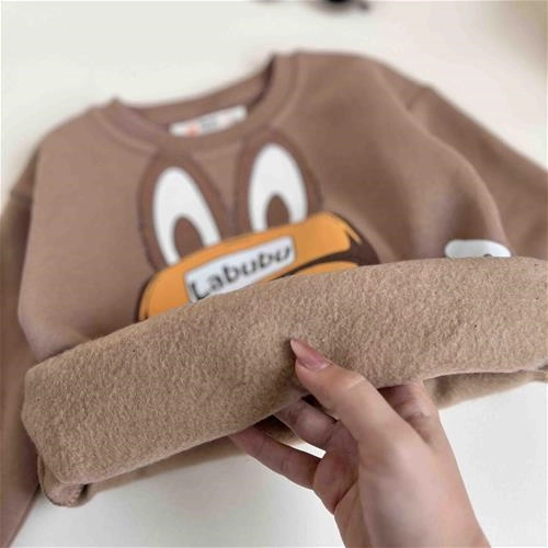 دوتیکه بلوز شلوار طرح لبوبو 3 سال تا 10 سال کد 10125