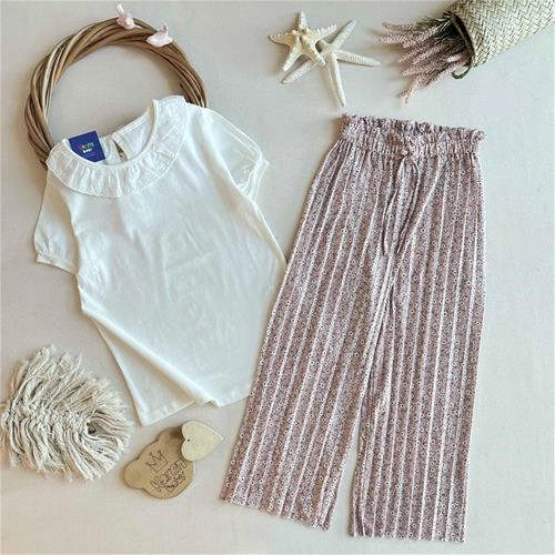 شلوار راحتی پلیسه دار 3 سال تا 16 سال کد 161358