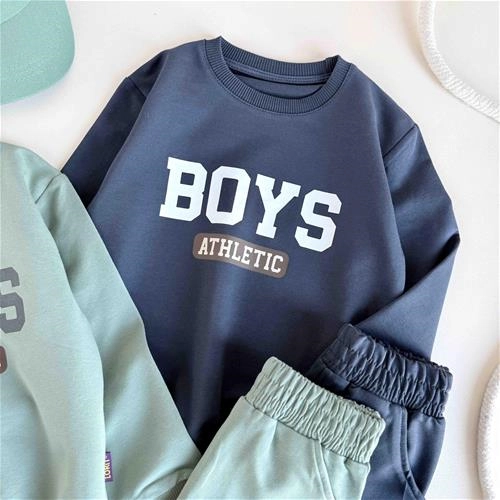 دوتیکه بلوز و شلوار طرح (boys) 6 تا 10 سال کد 10686
