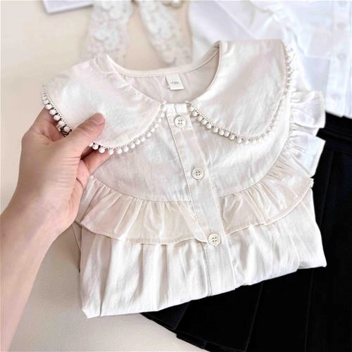 شومیز یقه بی‌بی نواردوزی 6 سال تا 10 سال کد 10221