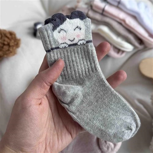 جوراب نخی ساقدار کبریتی عروسکی 1 سال تا 8 سال کد 214183