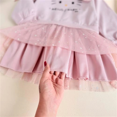 سارافون داخل کرکدار طرح کیتی 3 تا 6 سال کد 10767