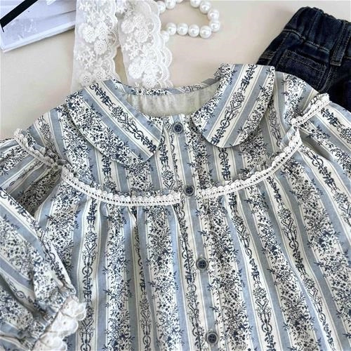 شومیز بچگانه طرح راه راه 2 تا 6 سال کد 10392