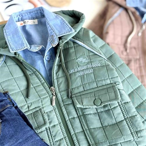 سه تیکه سویشرت کلاهدار پیراهن جین 1 سال تا 6 سال کد 9406 (211466)