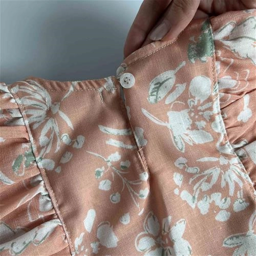 دوتیکه گلدار یقه پاپیون 2 سال تا 5 سال کد 206165