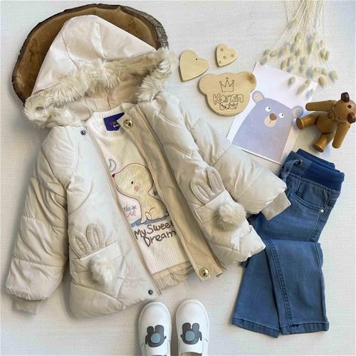 کاپشن دخترانه طرح خرگوش ۲ سال تا ۶ سال کد 152171