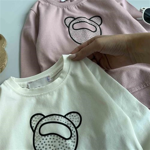 بلوز خرس نگینی 2 سال تا 6 سال کد 205382