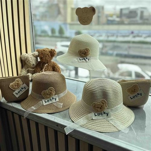 ست کیف و کلاه حصیری تدی 2 سال تا 10 سال کد 214204 ( 214207 )