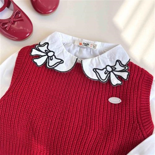 سه تیکه بلوز دامن یلدایی 4 سال تا 7 سال کد 10124