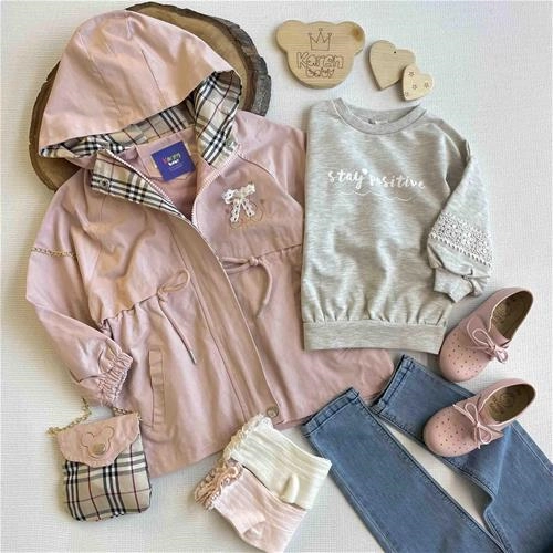 بارانی طرح خرس کیف دار 2 سال تا 6 سال کد 152307