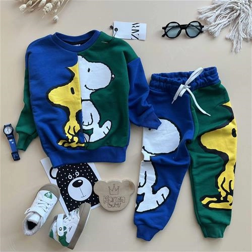 دوتیکه بلوز شلوار Zara طرح اسنوپی 2 سال تا 8 سال کد 171336