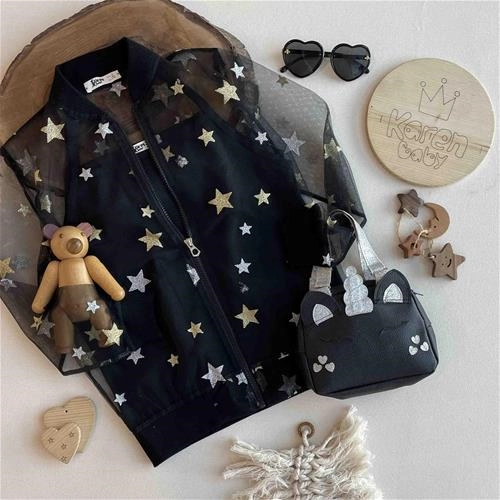 سویشرت دوتیکه توری طرح ستاره 5 سال تا 12 سال کد 153100