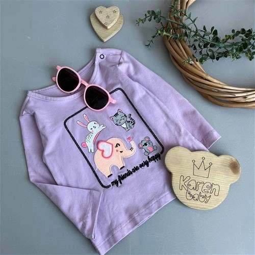 بلوز طرح حیوانات 3 ماه تا 24 ماه کد 171137