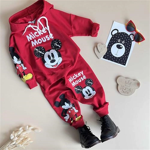 دوتیکه هودی شلوار طرح میکی 2 سال تا 8 سال کد 171381