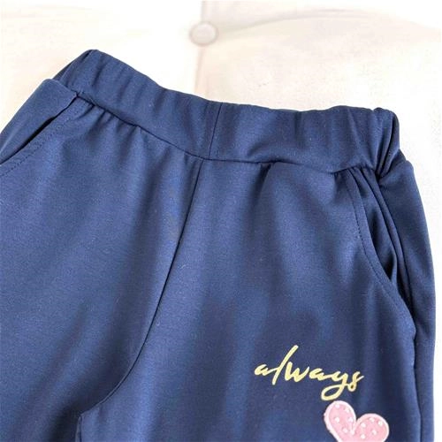 دوتیکه هودی شلوار بچگانه طرح قلب 7 سال تا 14 سال کد 9693