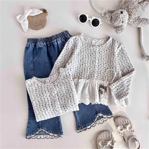 دوتیکه گل گلی پایین گیپور 1/5 سال تا 5 سال کد 10283