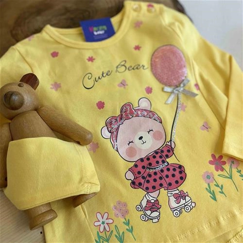 بلوز دخترانه طرح خرس 1 سال تا 4 سال 151544