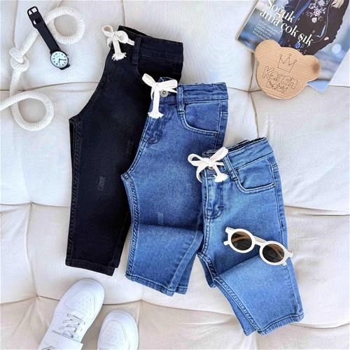 شلوار جین کمرکش 2 سال تا 15 سال کد 9898