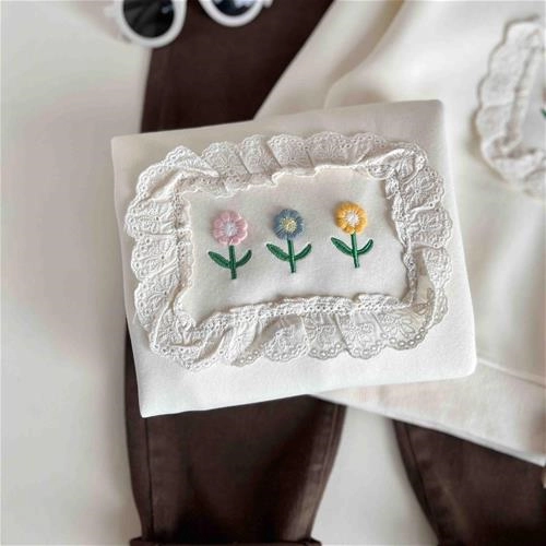 بلوز دورس طرح سه گل 8 سال تا 12 سال کد 10171