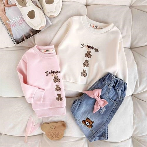 بلوز بچگانه دورس طرح خرس 2 سال تا 6 سال کد 9800