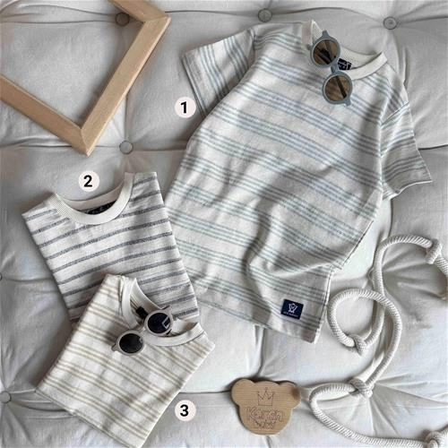 تیشرت راه راه ریز پسرانه 6 سال تا 10 سال کد 9520 (221117)