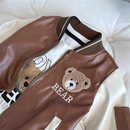 سه تیکه سویشرت چرم تدی 6 ماه تا 24 ماه کد 211410