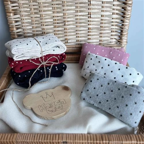 جورابشلواری نخی طرح خال خالی 1 تا 12 سال کد 214158