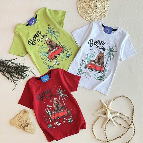 تیشرت طرح خرس جنگل 0 تا 8 سال کد 161164
