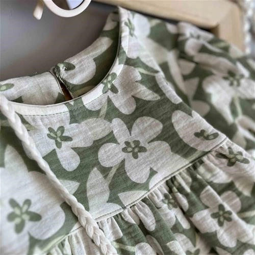 سارافون دخترانه لینن 6 سال تا 9 سال کد 191278