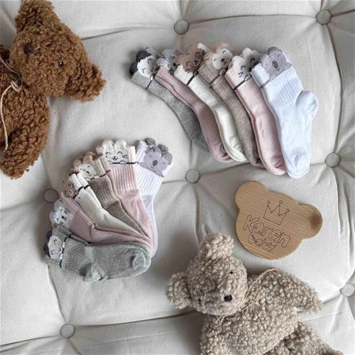 جوراب نخی ساقدار کبریتی عروسکی 1 سال تا 8 سال کد 214183