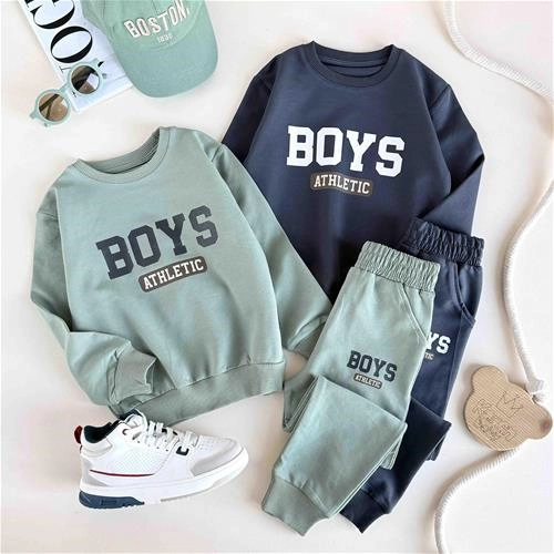دوتیکه بلوز و شلوار طرح (boys) 6 تا 10 سال کد 10686