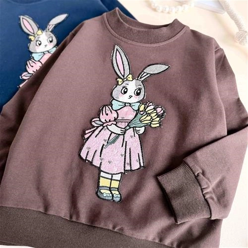 بلوز دورس یقه گرد خرگوش گل 4 سال تا 12 سال کد 10389