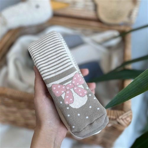 جوراب شلواری کرکی طرح پاپیون راه راه 1 تا 8 سال کد 214132